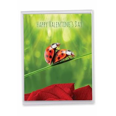 Imagem de NobleWorks, Cartão de Dia dos Namorados Big Animal com Envelope (21 x 28 cm) - Cartão Jumbo para Dia dos Namorados - Ladybug Love J3516VDG