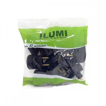 Imagem de Pino Prensa Cabo Ilumi Gigante 2 Polos 10A Preto 1414Pct - Kit C/10, P