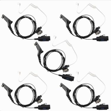 Imagem de FNF Pacote com 5 fones de ouvido de tubo acústico de 2 fios – Fone de ouvido policial e policial para rádios Motorola XPR-7550e, XPR-6350, XPR-6500, APX6000, APX4000, APX8000 e rádios bidirecionais