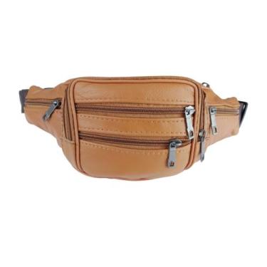 Imagem de Pochete Masculina Bolsa Cintura Motoqueiro Ref 205 - KARECATO, Caramel