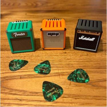 Imagem de Porta 5 Palhetas Miniatura de Amplificador Marshall Fender Orange Yama