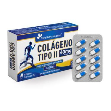 Imagem de Suplemento Alimentar Colágeno Tipo 2 40mg 30 cápsulas Flora Nativa