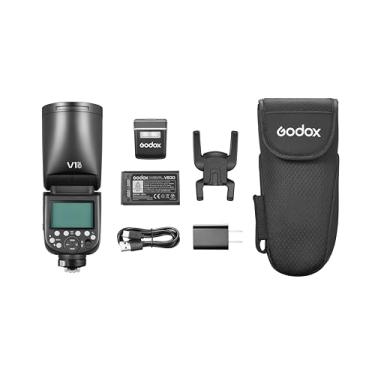 Imagem de Godox V1 V1Pro C Flash para Canon TTL Speedlight, 1/8000 HSS 500 Full Power Flashes, 1,3s tempo de reciclagem, 2,4G sem fio com flash externo SU-1 (Godox V1-C atualizado, V1Pro-C)