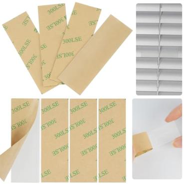 Imagem de 8 peças de abas verticais de reparo de persianas horizontais transparentes painéis de lâminas de substituição de persianas autoadesivas, fixadores de substituição para reparo, lâminas danificadas (com