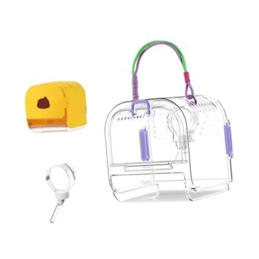 Imagem de Baoblaze CAGA de CASA de TRANSPORTÊNCIA de HAMSTER, caixa de transporte de pequenos animais, portador de viagem de Hamster Clear Hamster, gaiola de chinchilla, Tolet