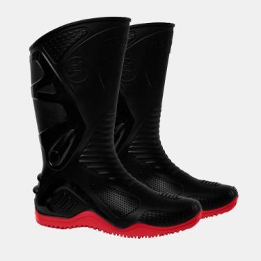 Imagem de Bota Pvc Preto Com Solado Vermelho 29cm N 41 Motosaf - MOTOSAFE