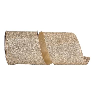 Imagem de Reliant Ribbon Fita de borda com fio de valor metálico com glitter, ouro/prata