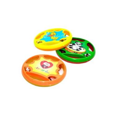 Imagem de Pandeirola Infantil Pandeirinho De Brinquedo Plástico Colorido - AMAR 