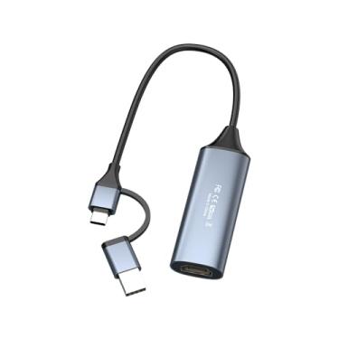 Imagem de F.QYNing Placa de captura de vídeo USB 2.0, captura de vídeo HDMI para USB/USB C HDMI, transmissão de vídeo 4K 1080p compatível com Switch/PS4/PS5/Pro Xbox/TV Stick/DSLR