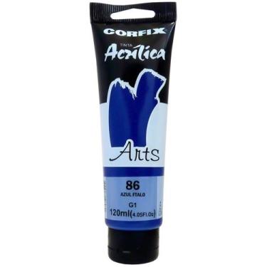 Imagem de Tinta Acrílica Arts Corfix 120ml G1 - 85120, 086 - AZUL FTALO