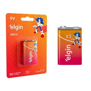 Imagem de Bateria 9v Zinco Carvão Blister com 1 Elgin