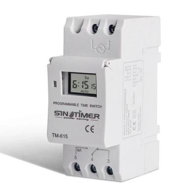 Imagem de Timer Programador Digital Horário TM-615 28 On/off 220v Din - Sinotime