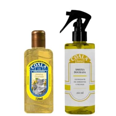 Imagem de Kit Coala Odorizante de Ambientes e Tecidos Ameixa Dourada 260ml + Limpador Perfumado Concentrado Ameixa Dourada 120 ml