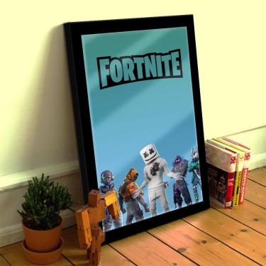 Imagem de Quadro Decorativo Fortnite Marshmello 33x25 C/ Vidro