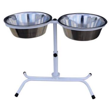 Imagem de Comedouro Pet Duplo Tigela Inox 2.300Ml - Fercar