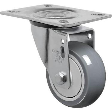 Imagem de Rodízio Giratório com Placa Cinza 3"" - 1.01.312.001.0004 - SCHIOPPA