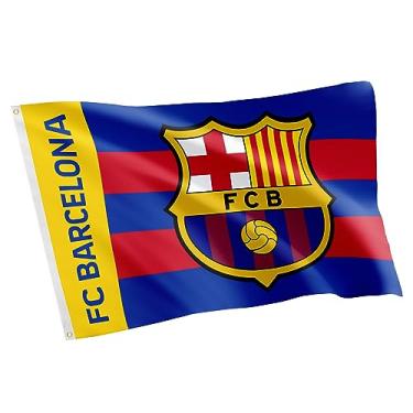 Imagem de Desert Cactus Bandeira do FC Barcelona Barça Futebol 100% Poliéster Interior Exterior Faixa 0,9 x 1,5 m (Bandeira I)