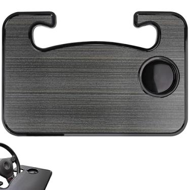 Imagem de JANKOW Mesa de carro, bandeja de volante, suporte de laptop de volante, bandeja de colo para carro, mesa de alimentação de viagem de carro serve para a maioria dos volantes de veículos