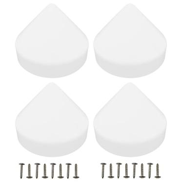 Imagem de JSP Manufacturing Pacote com 4 tampas de empilhamento de doca marítima cone, tampas de cobertura de pilão de doca para docas de barcos marítimos, docas flutuantes, cais, (branco, 23 cm)