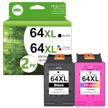 Imagem de Cartucho de tinta 64XL (preto e colorido 2 pacotes) de substituição para HP 64 XL 64 cartuchos de tinta serve para Envy Photo 7858 7855 7155 7864 7158 6252 6255 Tango Printer Combo Pack