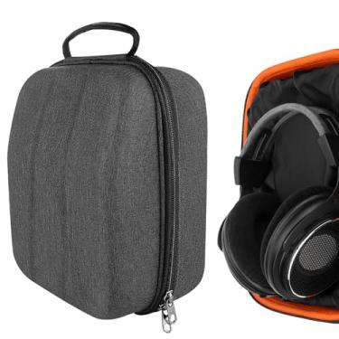 Imagem de Capa protetora Geekria para auscultadores over-ear grandes, bolsa de transporte de viagem rígida de substituição com armazenamento de cabos, compatível com HiFiMAN HE 1000 e auscultadores SRH440