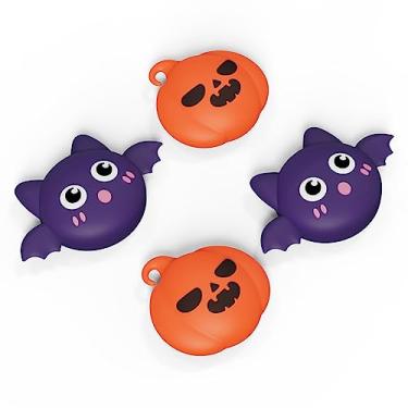 Imagem de playvital Protetores De Polegar Para Controle Ps5/4, Capa Silicone Analógico Xbox Series X/S, Switch Pro - Abóbora Halloween