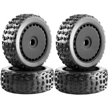 Imagem de 1/8 RC Off-Road Buggy Racing Tires and Wheels 17mm Hex RC Tires with Foam Inserts for ARRMA 1/8 Typhon 3S/6S Losi 8IGHT HSP Hyper HongNor FS Racing KYOSHO MP10 MP9 MP9e Neo. (4PCS/Set)