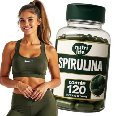 Imagem de Spirulina 100% Pura em Cápsulas | Fonte Natural de Nutrientes – 120 unid