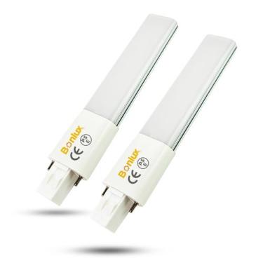 Imagem de Lâmpada LED PL Bonlux GX23 6W 120V branca quente 3000K x2 pacote