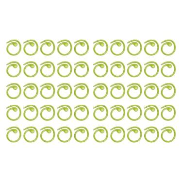 Imagem de Marcadores de ponto de metal 50pcs marcadores em espiral marcadores multifuncionais ganchos de bloqueio de crochê para projetos de scrapbooking de tricô (Verde)