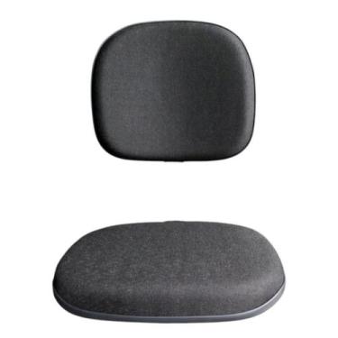 Imagem de Jogo Assento Encosto Secretaria Anatômica Cor Tecido Preto - Sintonia 