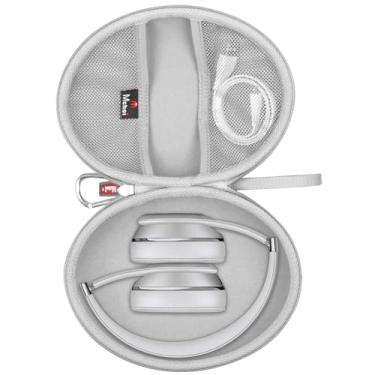 Imagem de Mchoi Capa de fone de ouvido serve para Beats Studio Pro/Beats Solo 4 / Beats Solo 3 / Beats Studio 3 / para TOZO HA1/ para TOZO HT2 fones de ouvido intra-auriculares Bluetooth, apenas capa, cinza