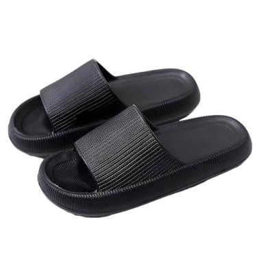 Imagem de MKP COLLECTION Sandálias antiderrapantes unissex com sola ultra grossa e piso antiderrapante em 3D - Sandálias de banho de secagem rápida para chuveiro, piscina, academia, chinelos de travesseiro