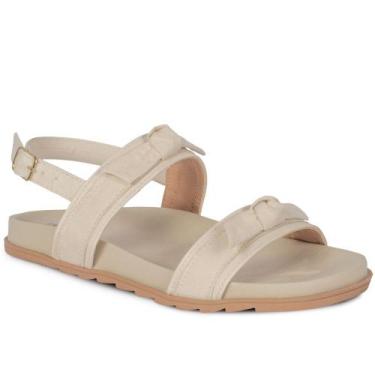 Imagem de Sandália Papete Chinelo Feminino Fivela Enfeite Laço - Takata, Off whi