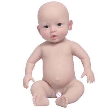 Imagem de Reborn Baby Doll LCUPPON, corpo de silicone completo de 47 cm para cri