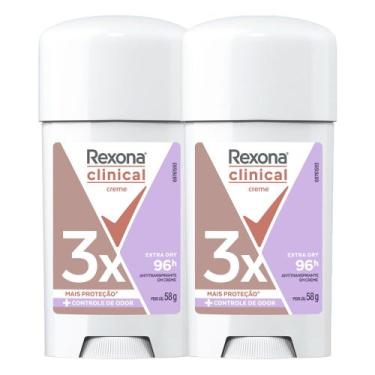 Imagem de Kit 2 Desodorante Rexona Clinical Extra Dry 58g