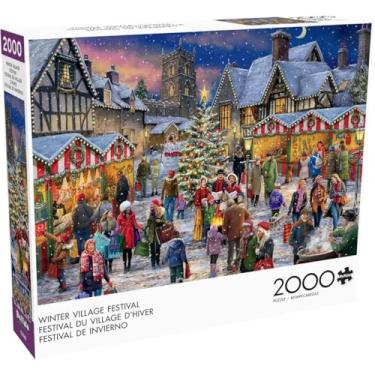 Imagem de Buffalo Games - Ali Corti - Winterdorffest - Quebra-cabeça adulto desafiador de 2000 peças perfeito para noites de jogos - O tamanho do quebra-cabeça acabado é 38,50 x 26,50