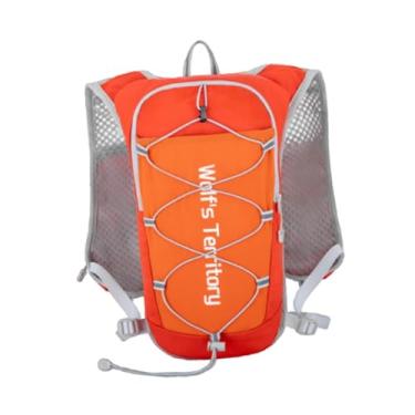 Imagem de simhoa Colete de corrida, mochila para homens e mulheres, colete aquático respirável, leve, mochila para corrida, ciclismo, caminhada, escalada, Laranja