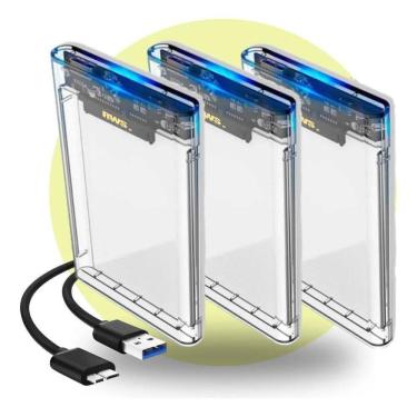Imagem de 2X Rws Kit 3 Case De Gaveta Usb 3.0 Hd 2.5 Sata Externo Note