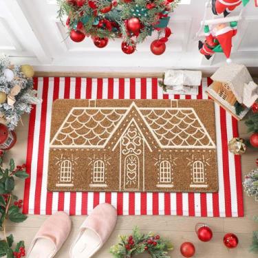 Imagem de Conjunto de capachos de Natal Duraaamo Gingerbread House + Rug