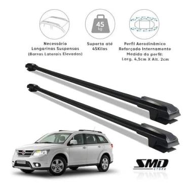 Imagem de Rack Travessa de Teto Fiat Freemont 2012 a 2016 Preta - SMD, PRETO, ES