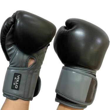 Imagem de Luva de Boxe Vollo Training VFG803 10OZ Cinza e Preta-Unissex