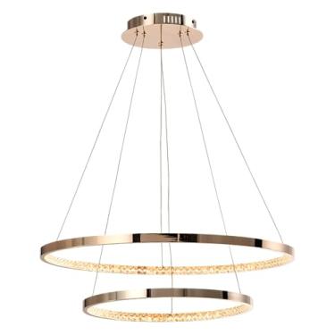 Imagem de Pendente Dourado 2 Aneis 32W 3000K Sl-0515/H2 Gd