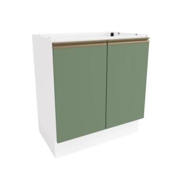 Imagem de Balcão Celeste Kappesberg 100% Mdf 2 Portas Branco/verde