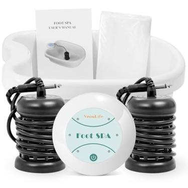 Imagem de Ionic Foot Bath Detox Machine, portátil ionic Foot Bath Detox Machine Cleanse for Home Beauty Salon Spa Use com 100 forros (com bolsa portátil)