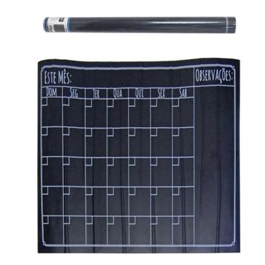 Imagem de Lousa Calendario Adesivo Quadro Planner Mensal Semanal Organizador Atividades Tarefas Escreve Apaga
