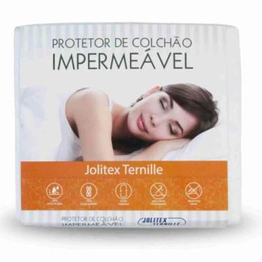 Imagem de Capa Protetor De Colchão Impermeável Jolitex Branco Queen 158 X 198 X 
