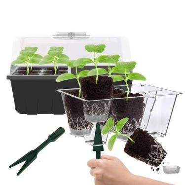 Imagem de Bandeja inicial de sementes Planter Gardzen, pacote com 10 células, 12