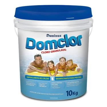 Imagem de Cloro Granulado Para Piscinas Balde 10kg Domclor Hpcl 65