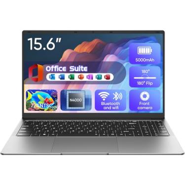 Imagem de EYY Laptop de 15,6 polegadas, laptop Windows 11 com tela FHD 100% sRGB, 8 GB RAM 512 GB SSD, laptops com processador Celeron N4000, MS Office, HDMI, USB 3.0, Wi-Fi 2,4/5G, bateria de 5000 mAh